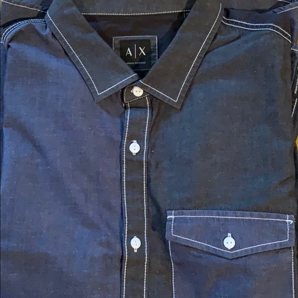 Armani Exchange long-sleeve denim shirt